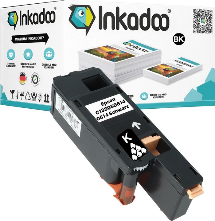 Produktbild Inkadoo Toner kompatibel zu Epson C13S050614 / 0614 Toner, schwarz Schwarz (BK)