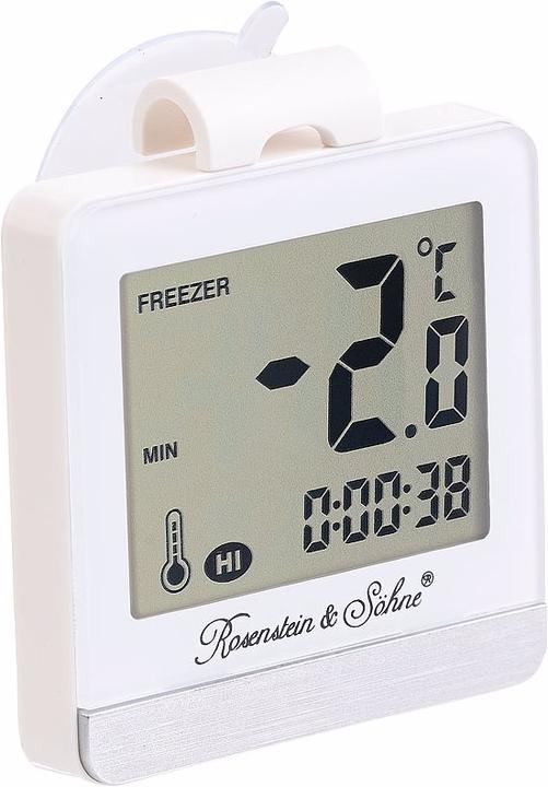 Produktbild Rosenstein & Söhne Digitales Gefrier- & Kühlschrankthermometer mit Temperatur-Timer