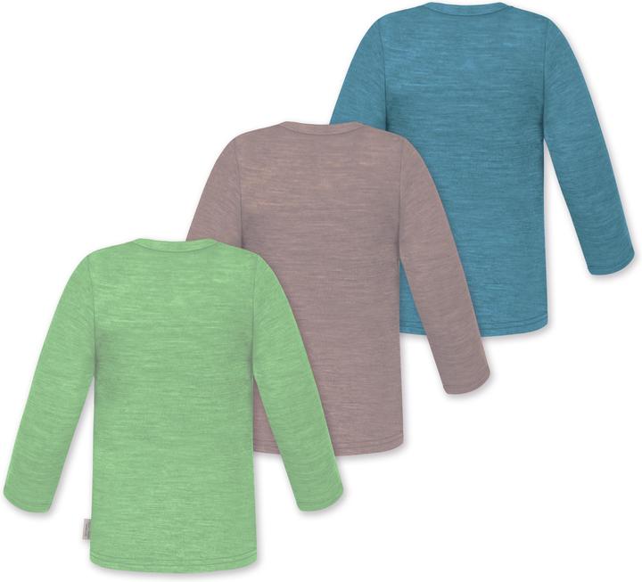 Actual product image Normani 3-pack baby merino longsleeve "Taupo" - 9475 (98, 104)