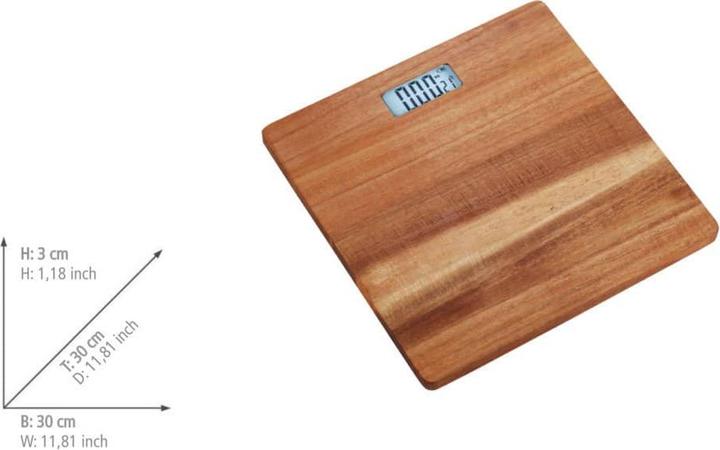 Actual product image Wenko Personal scales acacia (180 kg)