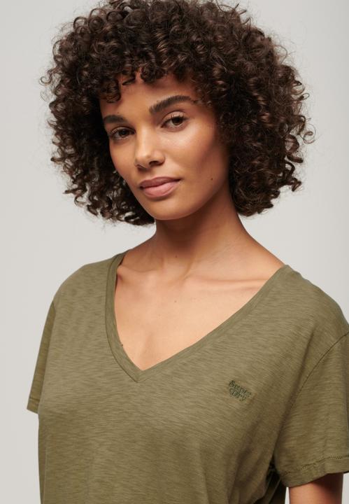 Actual product image Superdry Studios Slub Emb Vee Tee (14)
