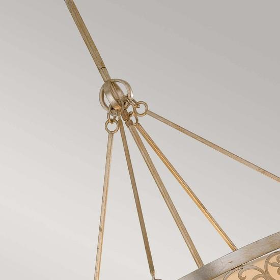 Image du produit Elstead Lighting Arabesque Lampe à suspendre E27 quadruple feuille d'argent patinée (E27)