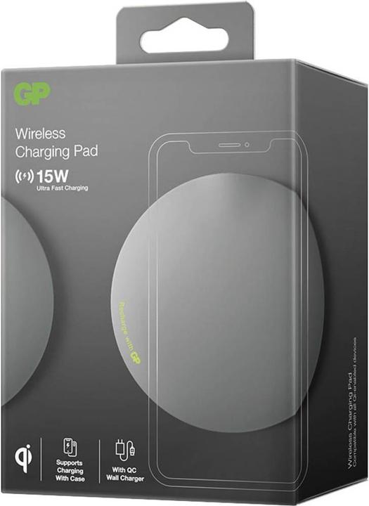 Actual product image GP Batteries Induction charger qi 165GREY (15 W)