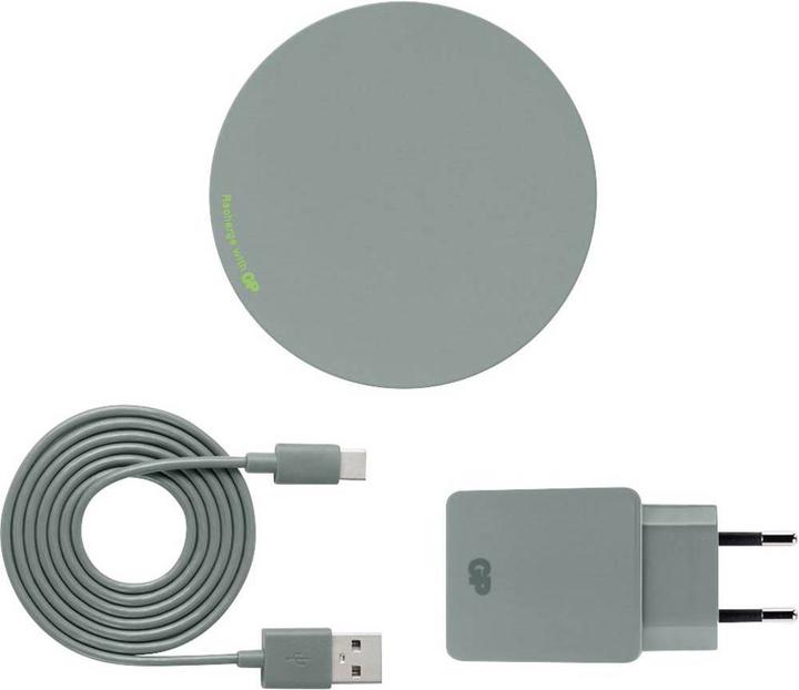 Actual product image GP Batteries Induction charger qi 165GREY (15 W)