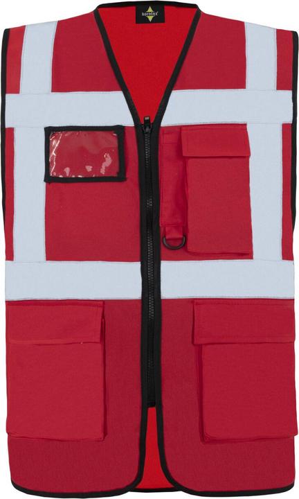 Actual product image Korntex Comfort Warnweste „Hamburg“ - Multifunktional - Rot - 5XL (5XL)