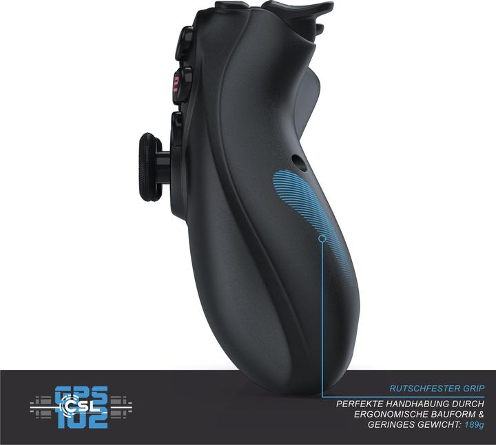 Actual product image CSL 2x Gaming Controller Set, Wireless Gamepad for PS4, Playstation Touchpad, 3.5 mm AUX. Dual Vibration (PS4, PC)
