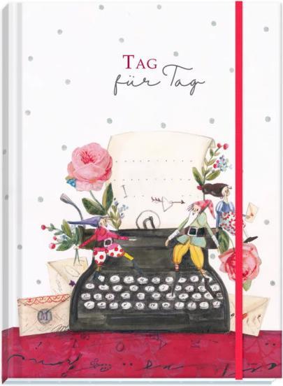 Immagine prodotto Notizb.A5 liniert Tag f.Tag - Schreibmaschine (A5, Righe, Copertina rigida)