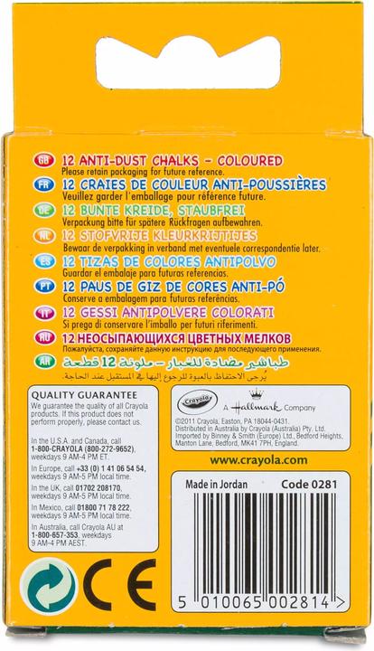 Image du produit Crayola Craie (Multicolore, 12 x)