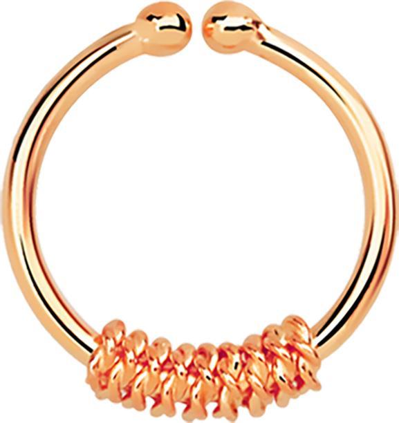 Star Piercing Fake Septum mit mittlerer Seilwindung rosegold