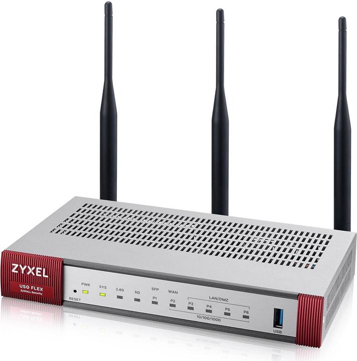 Zyxel USG FLEX Firewall 4x LAN 1x WAN 1x SFP Pare-feu/VPN en continu max. 900/270 Mbps managed AP