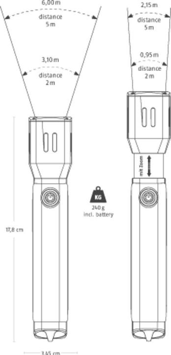 Image du produit Abus Lampe de poche TL517 (17.80 cm, 450 lm)