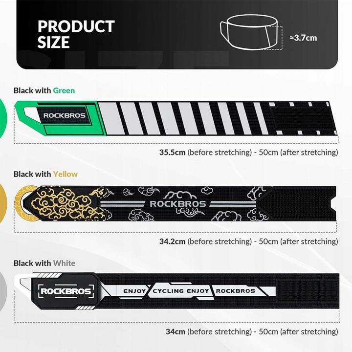 Actual product image Rockbros reflective tape 49210008001 - green