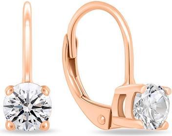 Immagine prodotto Brilio Argento - Orecchini minimalisti placcati in oro con zirconi EA914R