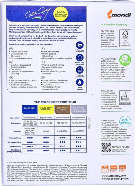 Etichetta energetica Mondi copia a colori (200 g/m², 250 x, A4)