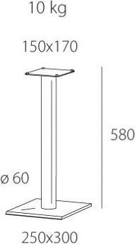 Immagine prodotto Spectral BS58 (coppia), Supporto per altoparlanti, vetro smerigliato (Cavalletto)