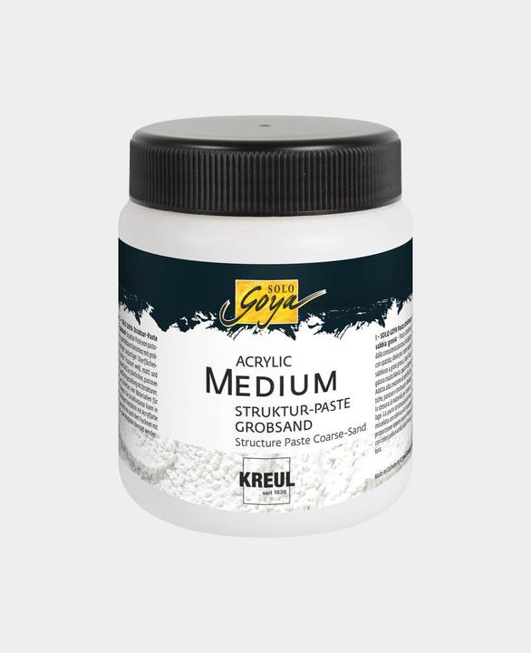 Image du produit Kreul SOLO GOYA Acrylic Medium Pâte structurée Sable grossier (Blanc, 250 ml)
