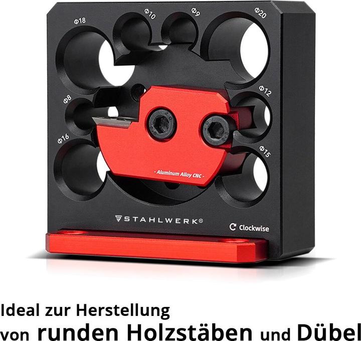 Produktbild Stahlwerk Dübelmacher 8 / 9 / 10 / 12 / 15 / 16 / 18 / 20 mm Rundstabfräser (8, 9, 10, 12, 15, 16, 18, bis 20 Millimeter)