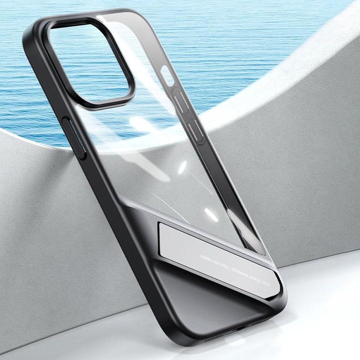 Actual product image Ugreen Fusion Kickstand Case iPhone 13 Pro Hard Cover with Gel Frame and Stand black (90153) (Apple iPhone 13 Pro)