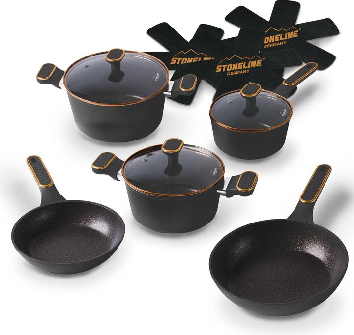 Produktbild Stoneline Cookware Set, Forged, With Pan Protections, 11pcs, Rose Gold (24 cm, Pfannenset + Topfset, Aluminium)
