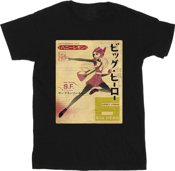 Disney Big Hero 6 Baymax Honey Lemon Newspaper TShirt Jungen
