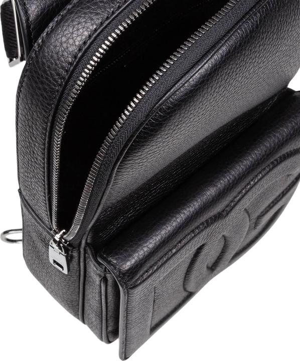 Actual product image Dolce & Gabbana leather backpack with embossed dg logo