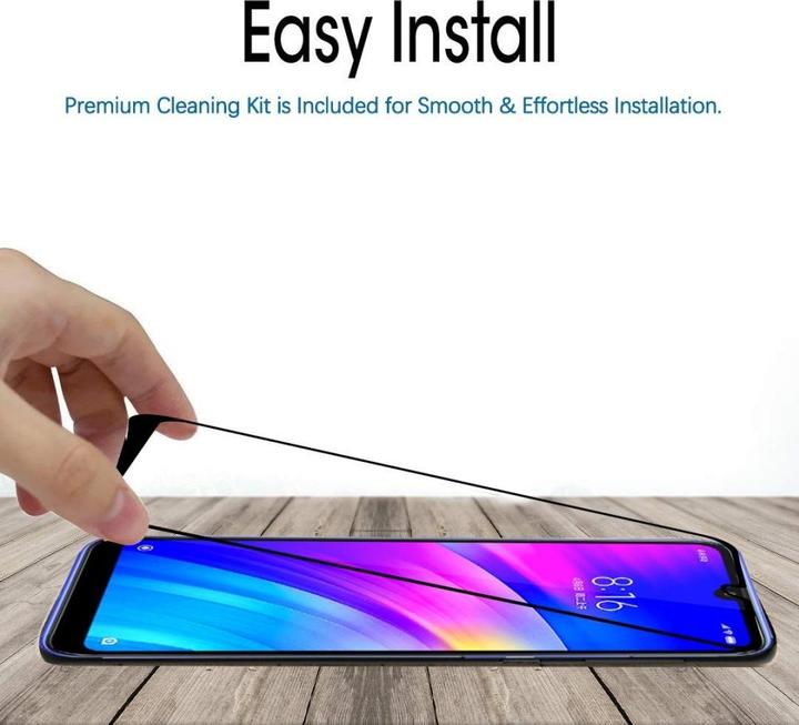Actual product image Screenguard Xiaomi Redmi 7 Full Screen Protective Glass Film 2.5D 9H (1 Piece, Xiaomi Redmi 7)