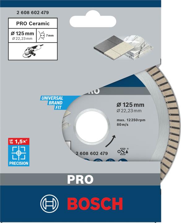 Actual product image Bosch Professional Zubehör PRO Ceramic diamond cutting disc, 125 x 22.23 mm
