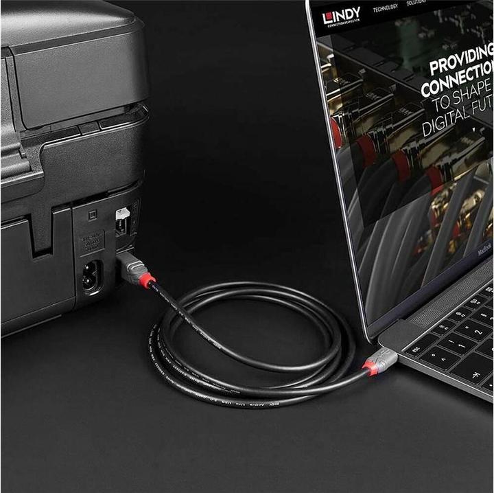 Produktbild Lindy USB 2.0, Type C an B, Cable, Anthra, Line (0.50 m, USB 2.0)