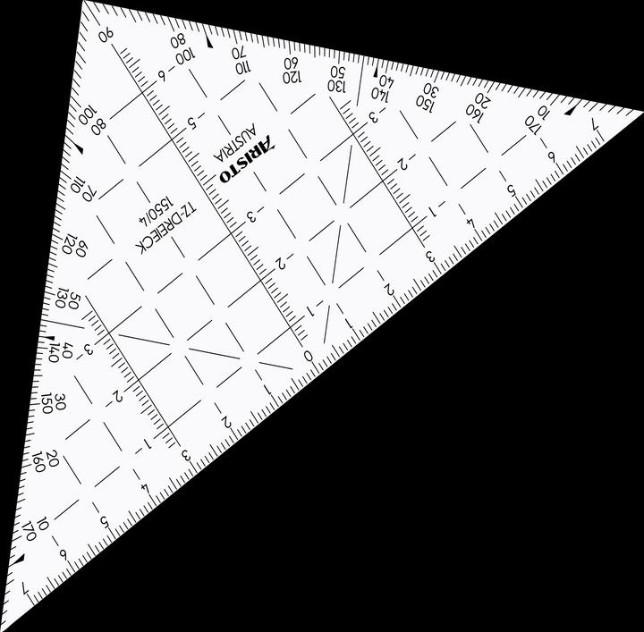 Actual product image Aristo Tz Set Square 16 cm Extreme Flexible, Without Facet (16 cm)