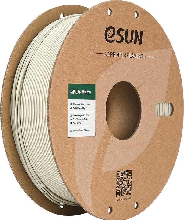 Produktbild eSUN ePLA-Matte Light Khaki Filament 1.75mm 1Kg (PLA, 1.75 mm, 1000 g, Grün, Grau)