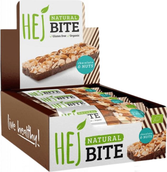 Actual product image HEJ Nutrition Natural Bite (12 x 40g) (Chocolate & Nuts, 12 pcs., 480 g)