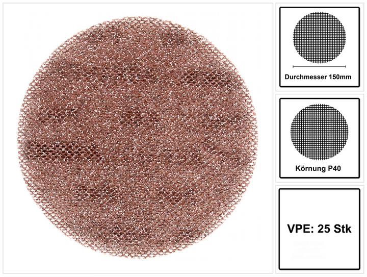 Produktbild Mirka ABRANET ACE HD Schleifscheiben Grip 150mm P40 25 Stk. ( AH24102540 ) (P40)