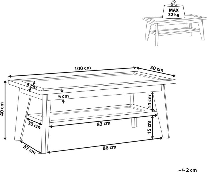 Actual product image Beliani Simla (100 x 50 x 40 cm)