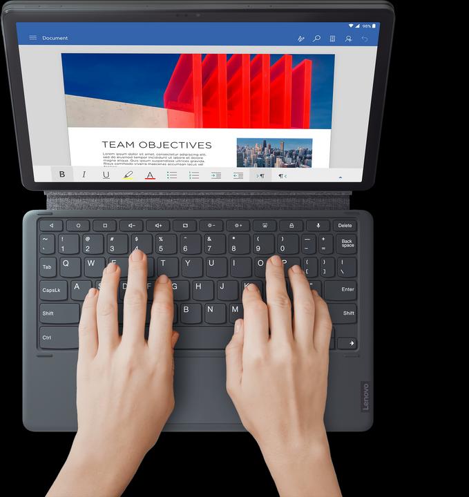 Actual product image Lenovo Tab P11 incl. keyboard, Precision Pen 2 (WLAN only, 11", 128 GB, Slate grey)