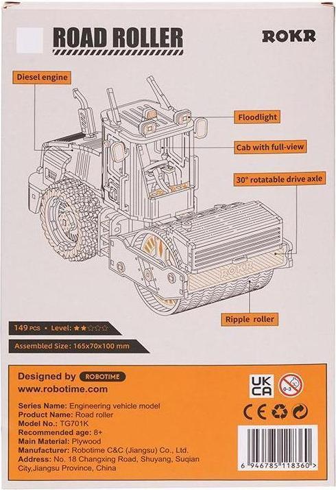 Actual product image Rokr TG701K - Road Roller
