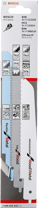 Produktbild Bosch Professional Zubehör Stichsägeblatt-Set für Bosch-Multisäge PFZ 500 E, 3-tlg.
