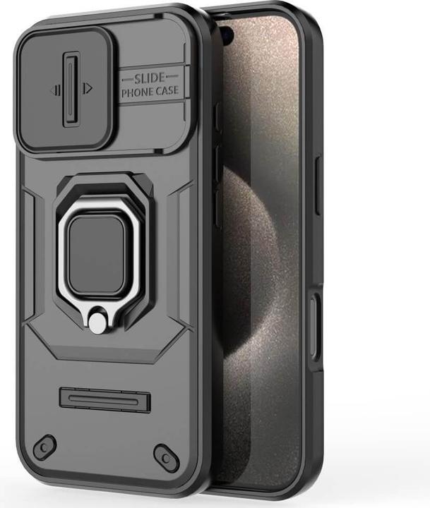 Actual product image Cover-Discount iPhone 16 Pro - Armor Case with kickstand (Apple iPhone 16 Pro)