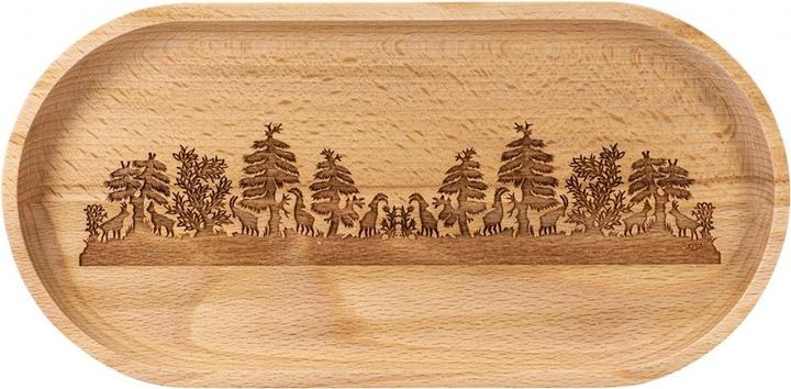 Produktbild Kadastar Holzteller ovalSteinböcke, klein, Buche, 25 x 12 cm