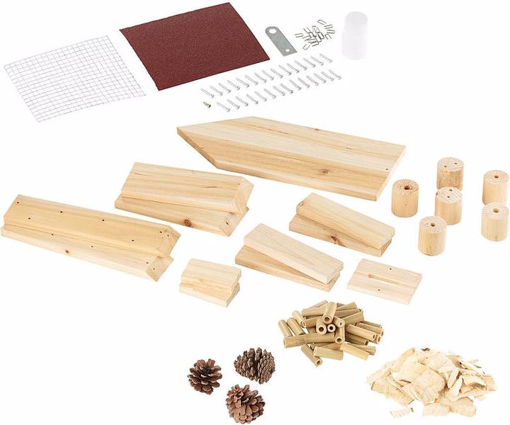 Produktbild Pearl Insektenhotel-Bausatz (Grabwespen, Wildbienen, Florfliegen, Schmetterlinge, Marienkäfer, Biene)