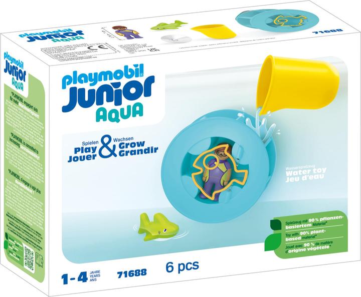 Image du produit Playmobil Roue à tourbillons d'eau avec bébé requin (71688, Playmobil Junior)