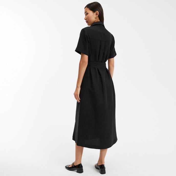 Produktbild La Redoute Collections Blusenkleid Signature OPHELIE aus Lyocell und Leinen (40)