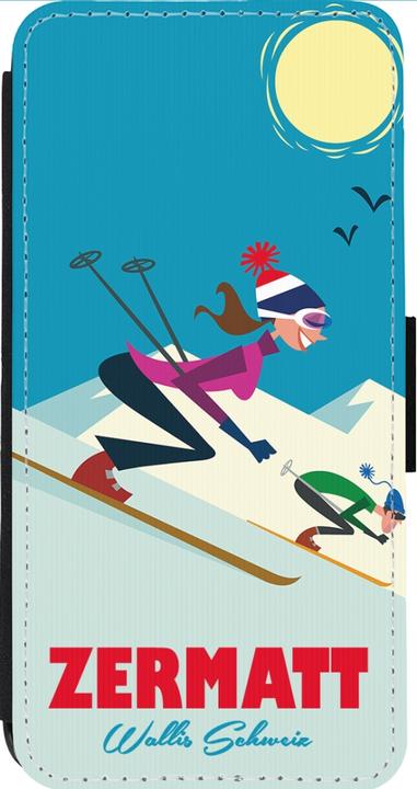 Produktbild PhoneLook Hülle Wallet schwarz Zermatt Ski Downhill (Apple iPhone 14 Pro Max)