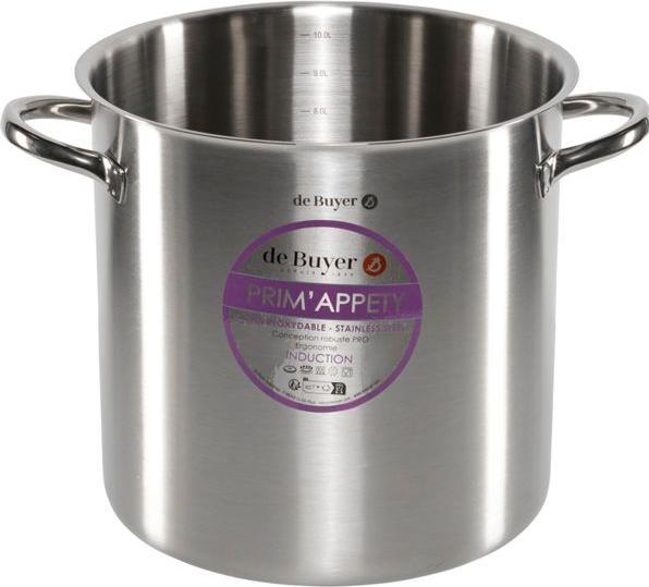 Actual product image de Buyer PRIM'APPETY Soup pot Ø24cm, induction (24 cm, Pan set + pot set, Stainless steel)