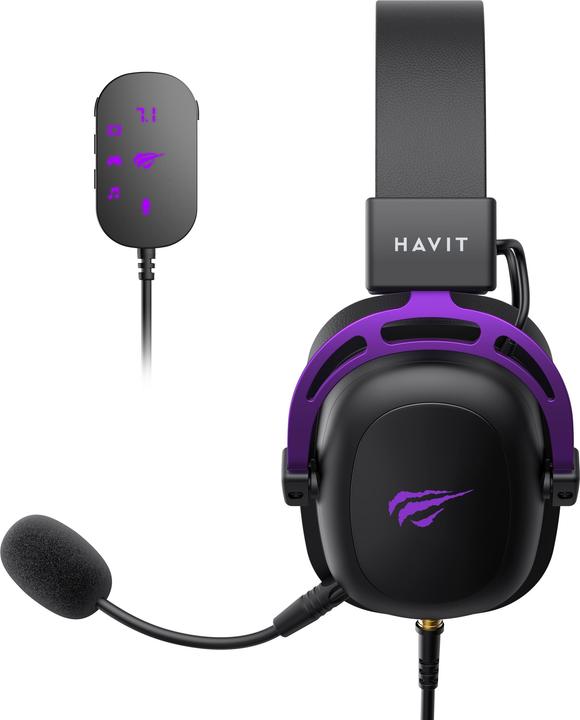 Produktbild Havit H2002C+U (black+purple) (Kabelgebunden)