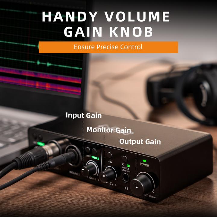 Produktbild Fifine Ampli3 Type-C Audio Interface 2 Channel USB Treble Sound Card Mixer