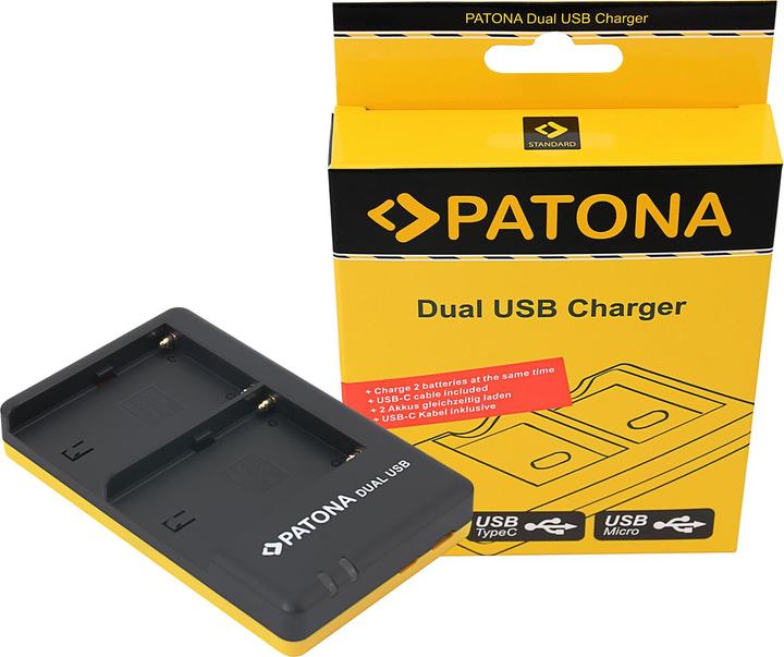 Actual product image Patona Dual Charger FM500H (Camera battery charger)