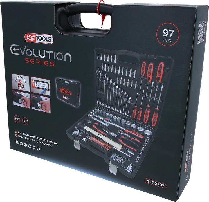 Actual product image KS Tools 1/4 +3/8 +1/2 Universal-Werkzeug-Satz 97-tlg. (97 pieces)