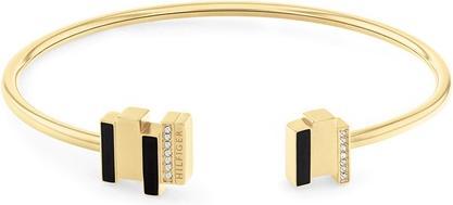 Actual product image Tommy Hilfiger Modern Open Gold Plated Bracelet with Layered Crystals 2780846