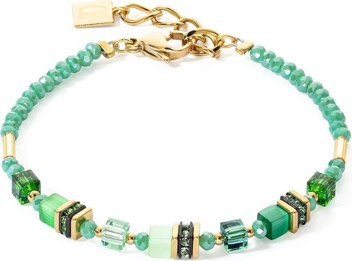 Immagine prodotto Coeur de Lion Bracciale Mini Cubes (21 cm, Acciaio inossidabile, Vetro)