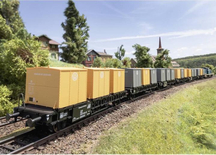 Actual product image Trix H0 24162 H0 DB container transport double wagon (Track IV)